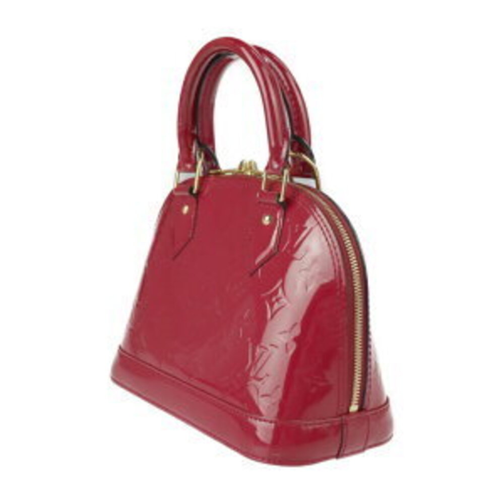 LOUIS VUITTON Alma Vernis handbag patent leather Pomme d Amour shoulder bag - Picture 2 of 9